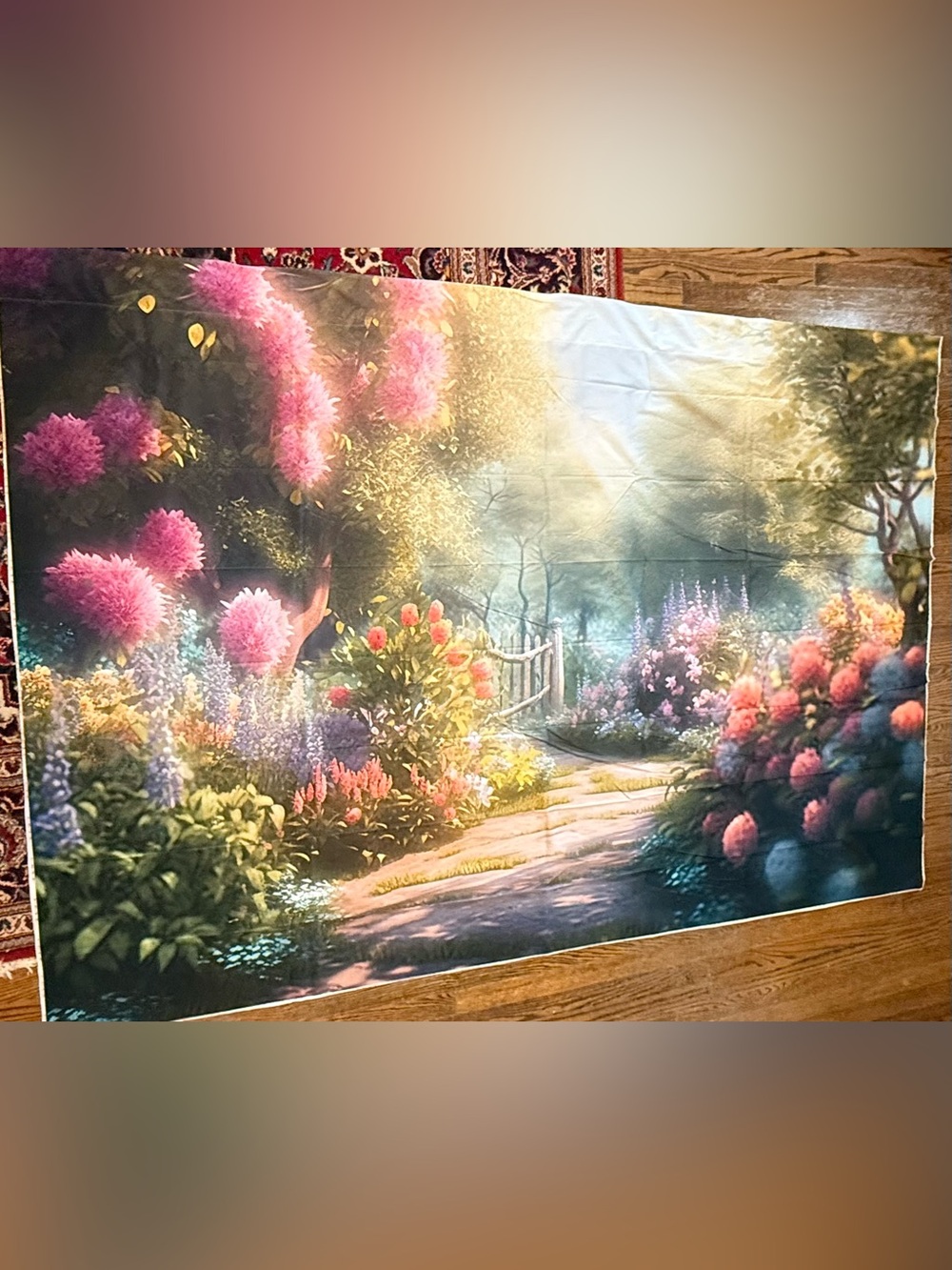 Kate Backdrop Spring/Summer Floral Garden Path 7’x5’